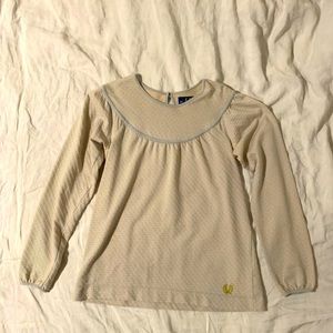 RARE Fred Perry X Jessica Ogden collab long sleeve tunic blouse